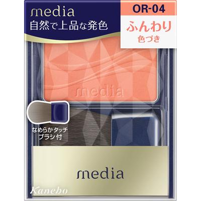 Media Bright Up Cheek S OR-04 2.8g Skin Makeup To Use] Apply Blush Color To the Brush and Blend with the Back of Your Hand Before Use. After Ri