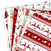 Festival Cartoon Reindeer Design Wrapping Sheets User Friendly Recyclable Paper For Christmas Parties Decorations