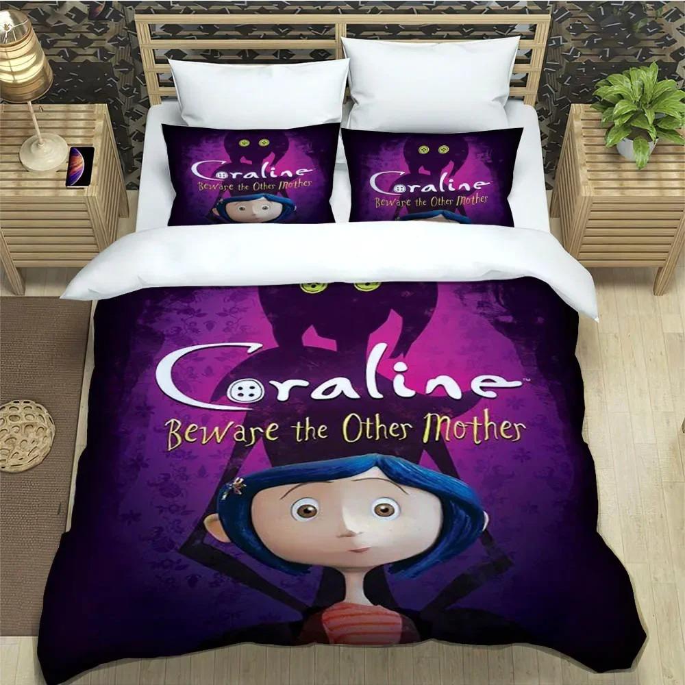 3D C-Coraline kreskówkowy Zestawy Pościeli wykwintny zestaw pościeli poszwa na kołdrę kołdra zestaw pościeli luksusowy prezent urodzinowy