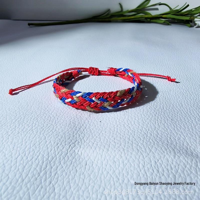 Colorful European American Bohemian Woven Bracelet for Women - Ethnic Style Multicolor Hand Rope