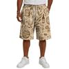Men’s Casual Drawstring Shorts with Festival Print Relaxed Fit Knee Length Soft Fabric Comfortable Waistband