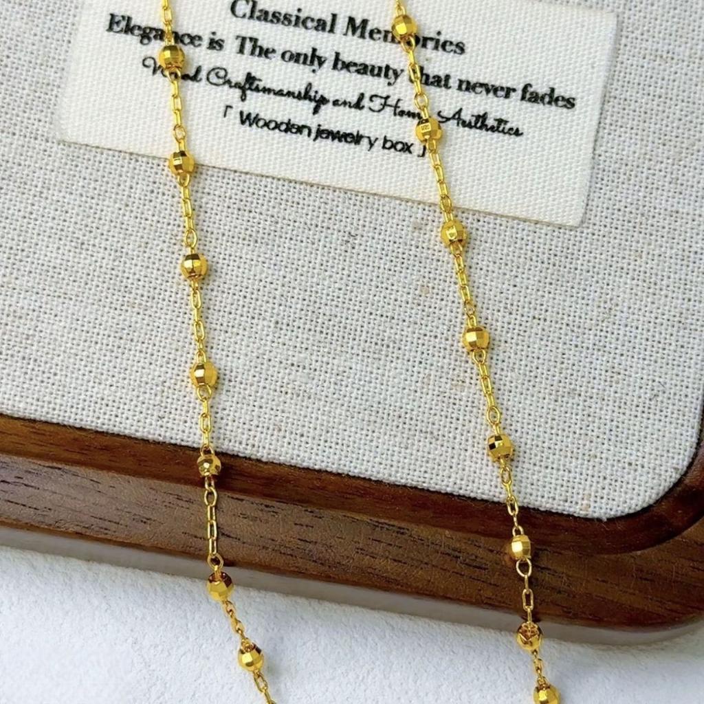 French Light Luxury Necklace Women's Design Sense Round Bead Between Beads Collarbone Neck Chain