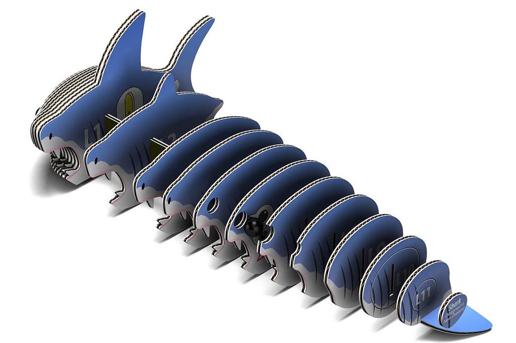 EUGY Shark Paper 3D Puzzle A fun and educational toy for elementary school boys and as well as making it a great - girls, adults, gift.