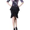 Women's Latin Dance Practice Skirt - Adult Ruffle Hem Performance Wear