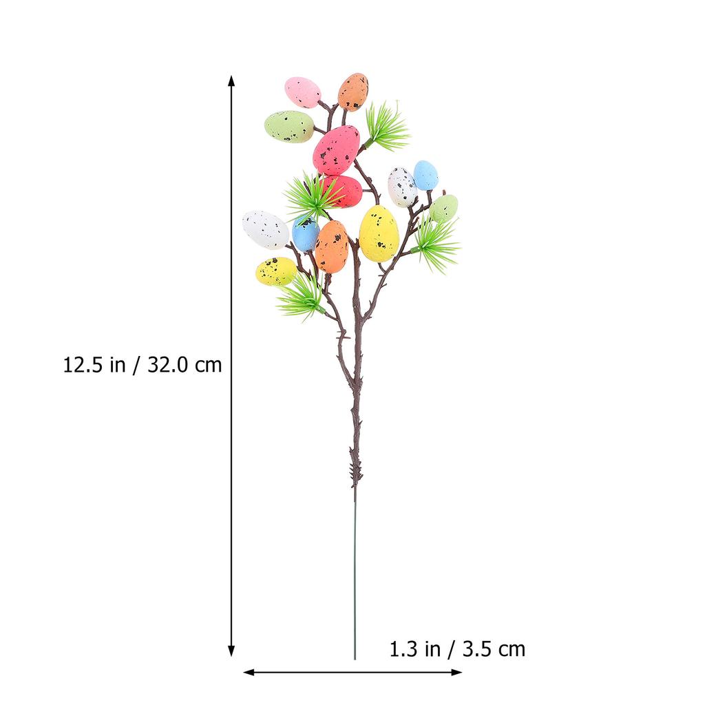 4Pcs Easter Egg Branches Realistic Artificial Colorful DIY Decoration for Party Photo Props Easter Branch Decor Supplies