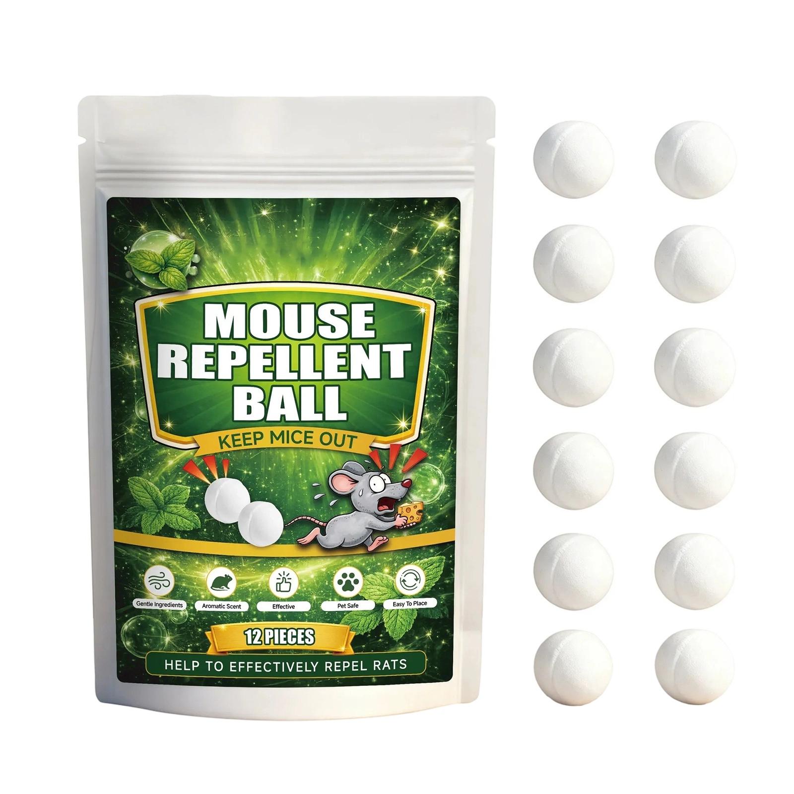 10 Pack Powerful Rat Repellents Pills, Natural Pest Deterrent For Home & Garden, Pet-Safe & Poison-Free, Easy-to-Use Rodent Control One Size
