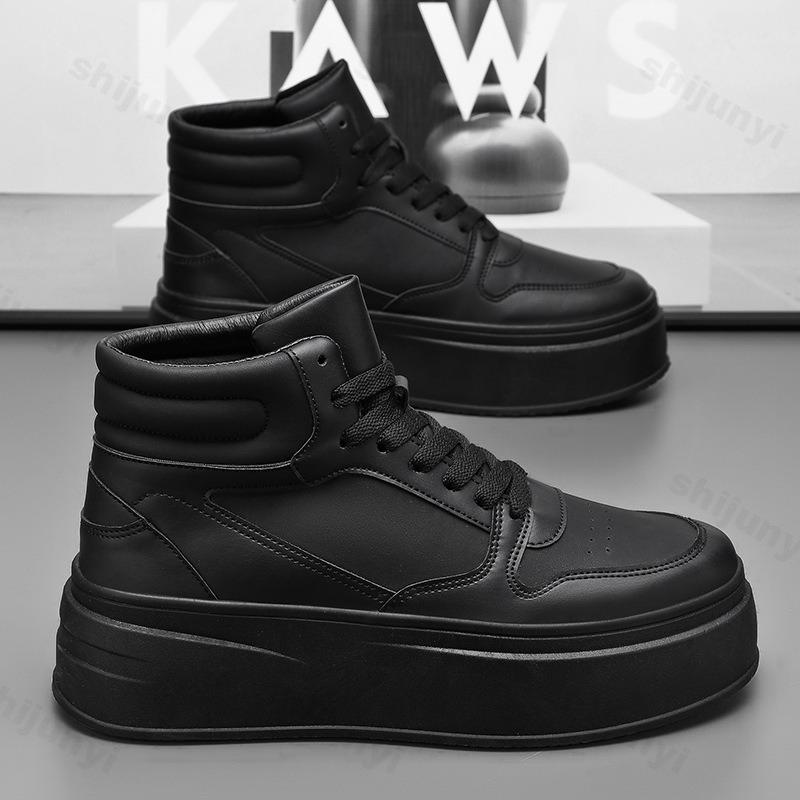 Men's Shoes High Top Ankle Boot Platform Comfortable Casual Shoes Man Trend Anti Slip Sneakers Fashion Thick Soled Shoes Zapatos