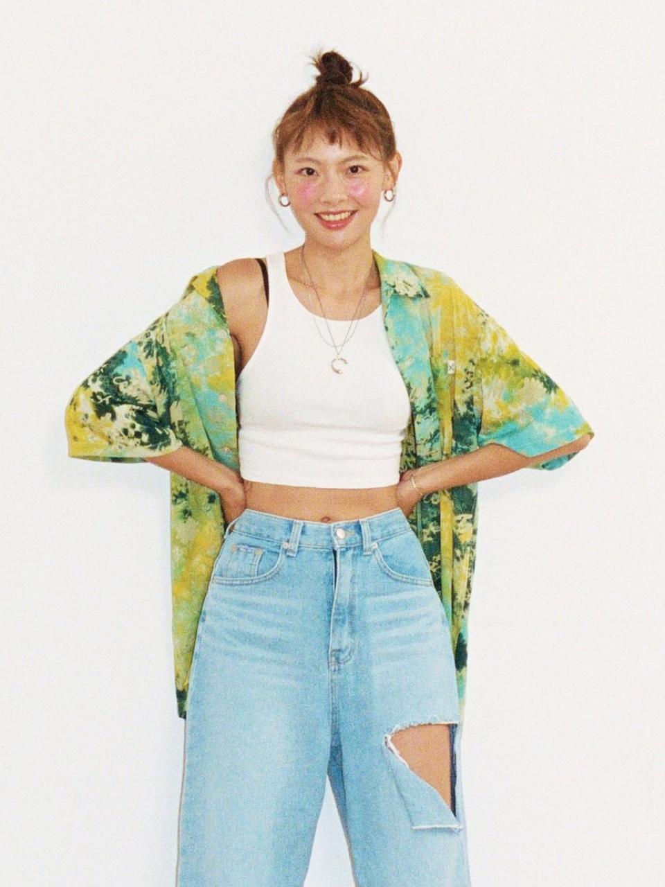 Met And Mel [Hawaiian Shirt] Life In Travel-Tie-Dye Lime M