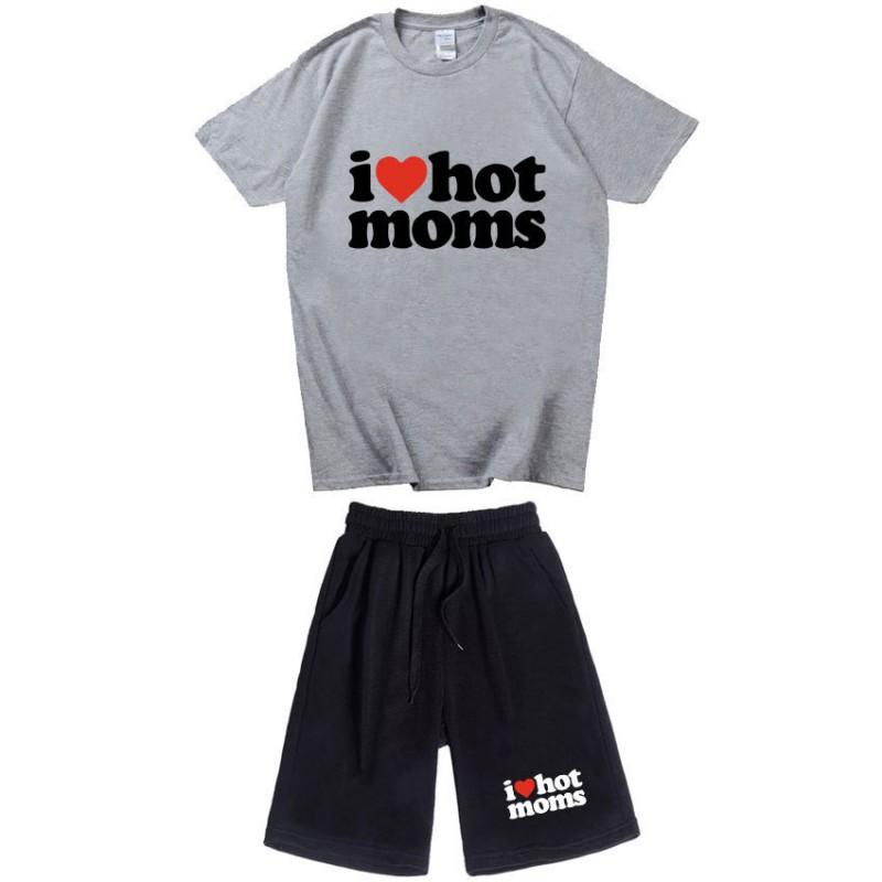 Mens Womens Cotton Short Sleeve T-Shirt Shorts Set Casual Outfit Lightweight Sporty Streetwear