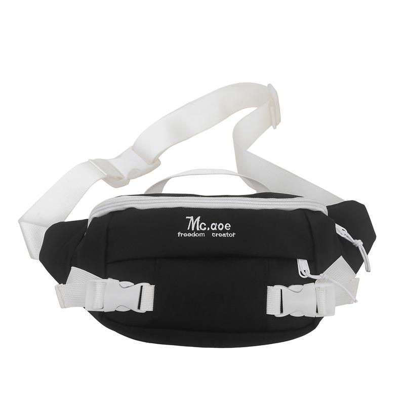 Женская нагрудная сумка, модная трендовая поясная сумка, уличная поясная сумка в стиле хип-хоп, поясная сумка унисекс, качественная нейлоновая женская сумка через плечо чёрный