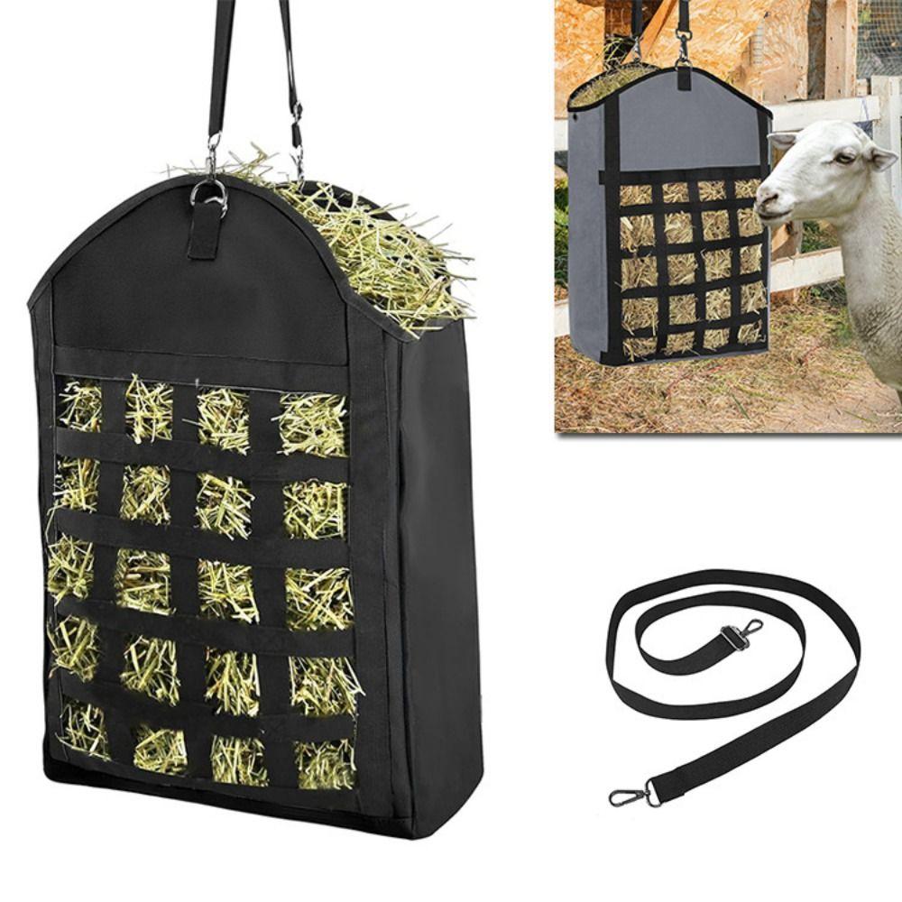 Portable Slow Feeding Hay Bag Front Mesh Hay Storage Bag New Farm Hay Feeder  Livestock