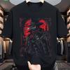 Men's Gothic Plague Doctor T-and Kids Tshirt 100% Cotton Soft Breathable Black with Red Plague Doctor Plague Cross Print Renaissance