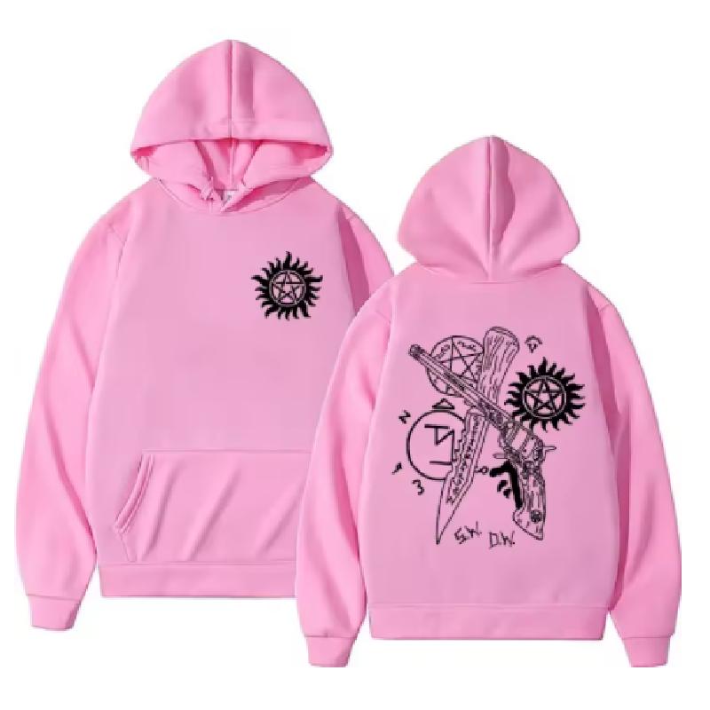 New Supernatural Print Hoodie Women Men Causal Fashion Harajuku Hip Hop Y2K Long Sleeve Pullover Autumn Winter Fleece Sweatshirt