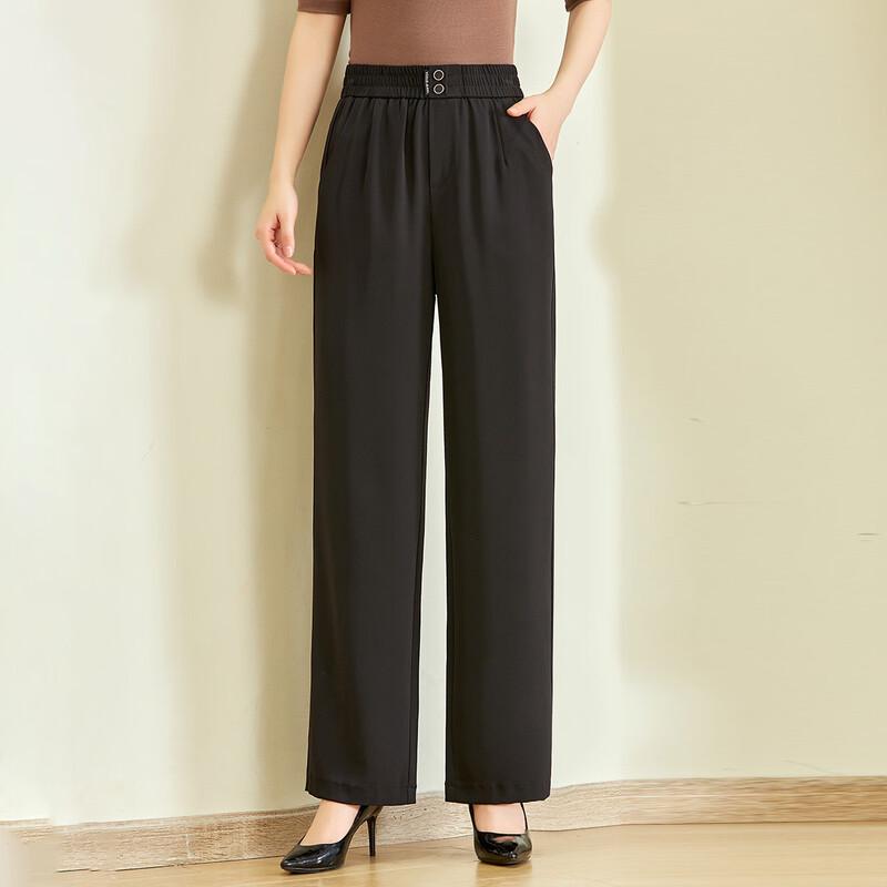 Women's Mid-Aged Summer Wide-Leg Casual Pants