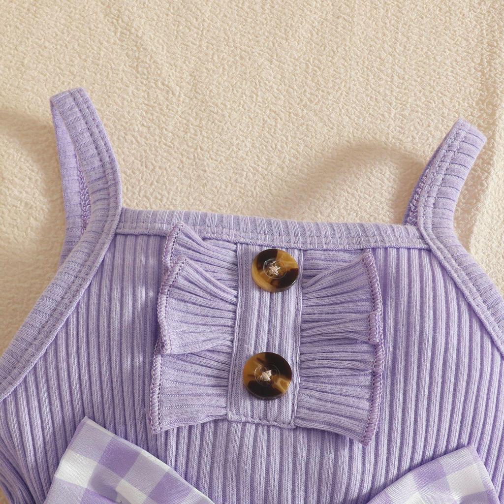 Casual Baby Girl Suspender Romper with Headband & Double-Layer Skirt