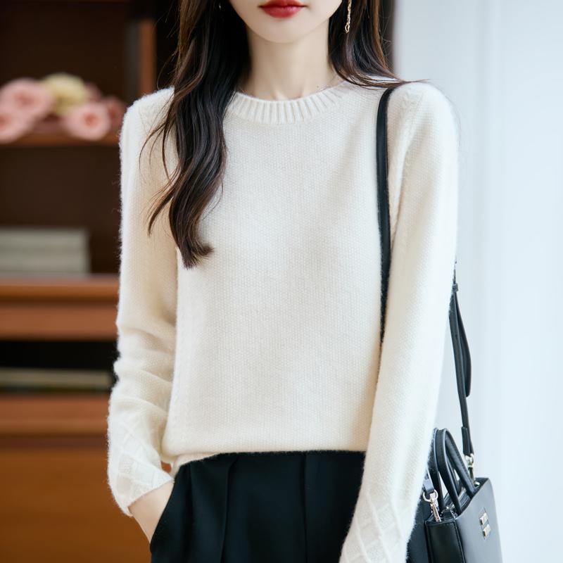 Dámský kašmírový svetr Kašmír Qinghe 30% kašmír 70% vlna podzimní a zimní pulovr hřejivý a módní