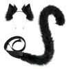 Fellimitat Katzenohren Stirnband Schwanz Set Cosplay Anime Kostüm Party Erwachsenenkleidung
