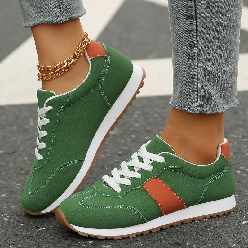 Fashion New Spring Autumn Flat Bottomed Mixed Color Elevated Casual Sheos Simple and Versatile Walking Woman Sneakers Zapatos De Mujer