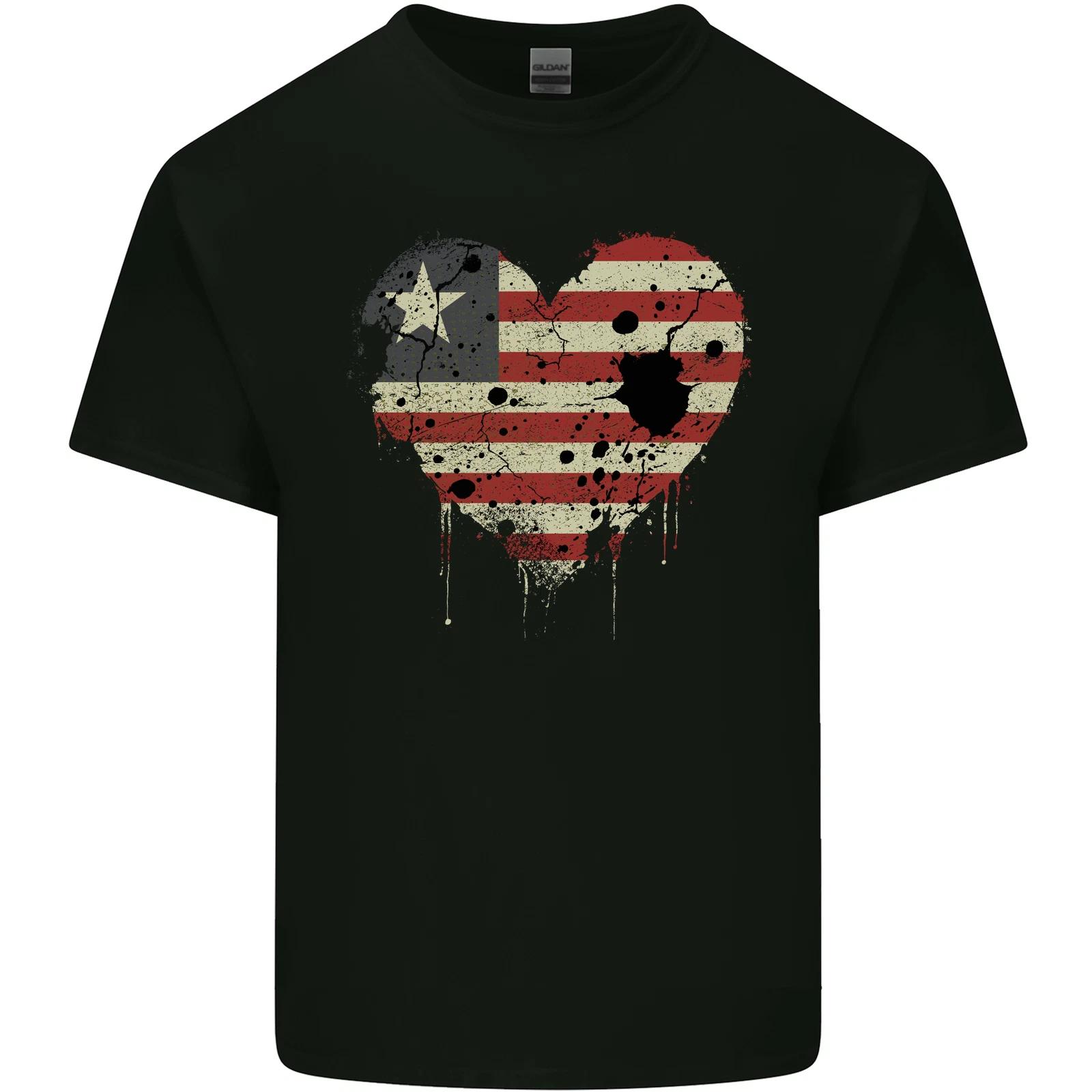 Love Liberia Flag Liberian Day Football Kids T-Shirt Childrens 3XL