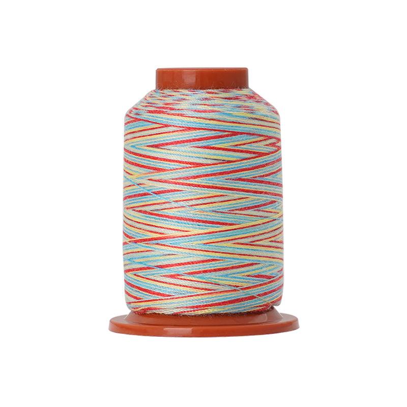 DIY Home Sewing Machine Thread Colorful Polyester Thread, Rainbow Small Roll Colorful Thread Hand Sewing Thread 402 Sewing Thread