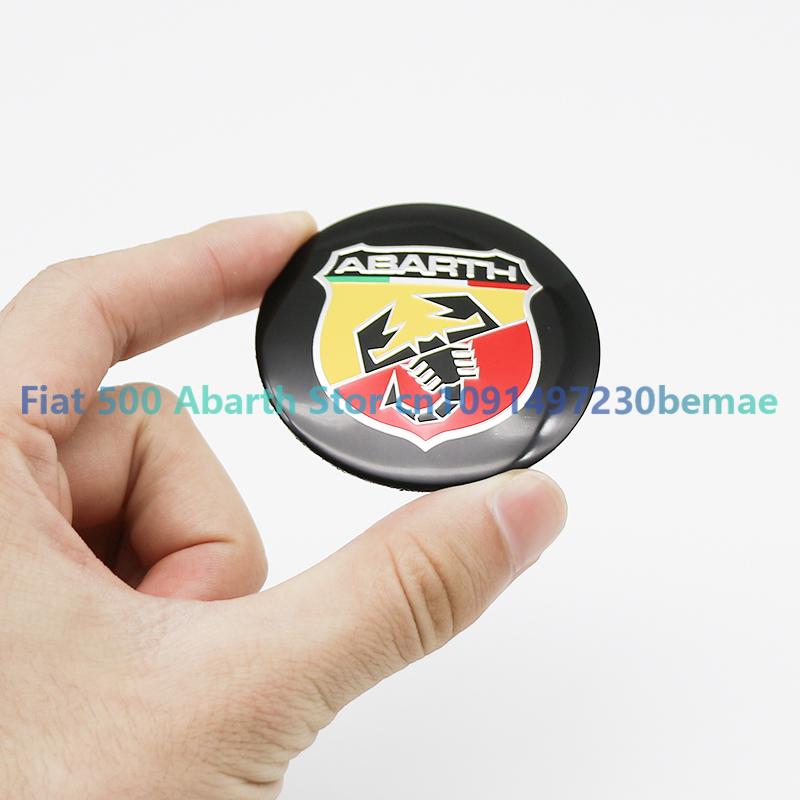 4pcs 56mm Wheel Center Hub Cap Emblem Badge Stickers Car Stying for Abarth 124 500 Grande Punto Spider 500C 595C 695C Evo