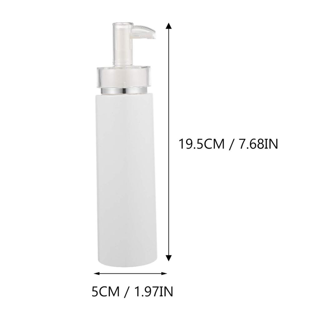 Frcolor Pump Bottles, 200ml, Small Shampoo Bottles, PET Refillable Drop Pump Bottles, Large Capacity, Pack of 2