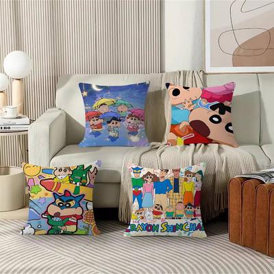Anime CCrayon SShinChan Cushion Cover Car Throw Pillow Case For Sofa Car Christmas Gift