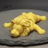 Fun Boredom Relief Toys 3D Printed Lying Lion Figurine with Movable Joints, Poseable Animal Joint Action Figures Model for Desk Decoration,