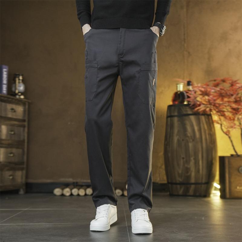 Pants Men's Autumn New Men's Overalls Wear-resistant Versatile Loose Business Casual Pants Anti-wrinkle Straight Men's Pants