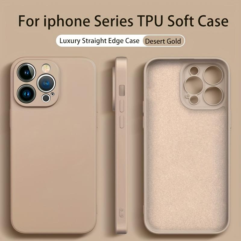 Luxury Original Silicone Phone Case For iPhone 16 15 14 13 12 Pro Max 16Plus Phone Cases Collision Protect Shockproof Soft Cover