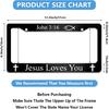 John 3:16 Jesus Loves You License Plate Frame Stainless Steels Funny Black Car Tag Holder Frames With 2 Holes And Screws 12 X 6 Inch Decoration For