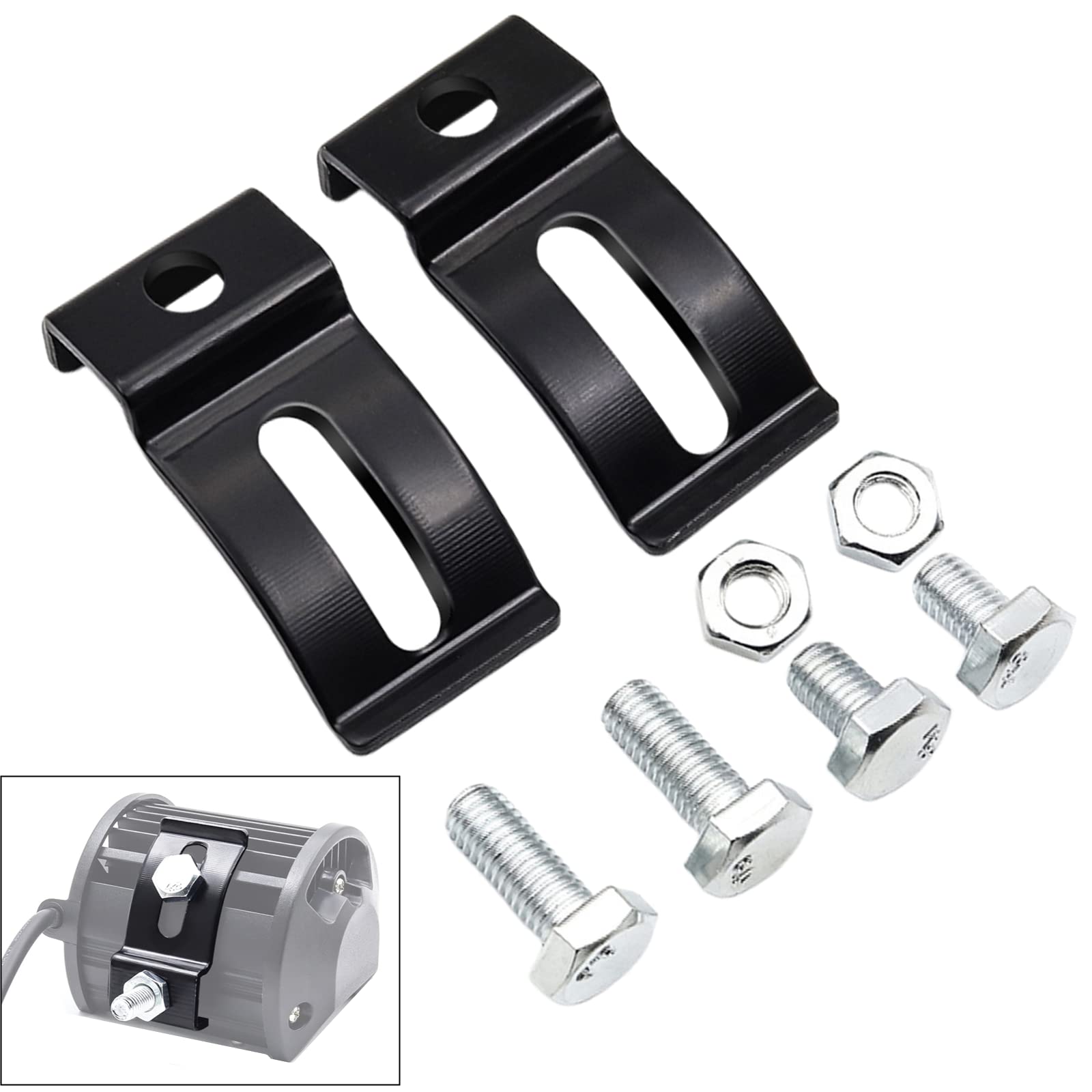 

Motorcycle Bracket Stays Adjustable Fog Lights Headlights Auxiliary Lights Mounting Stays Black Pack of 2