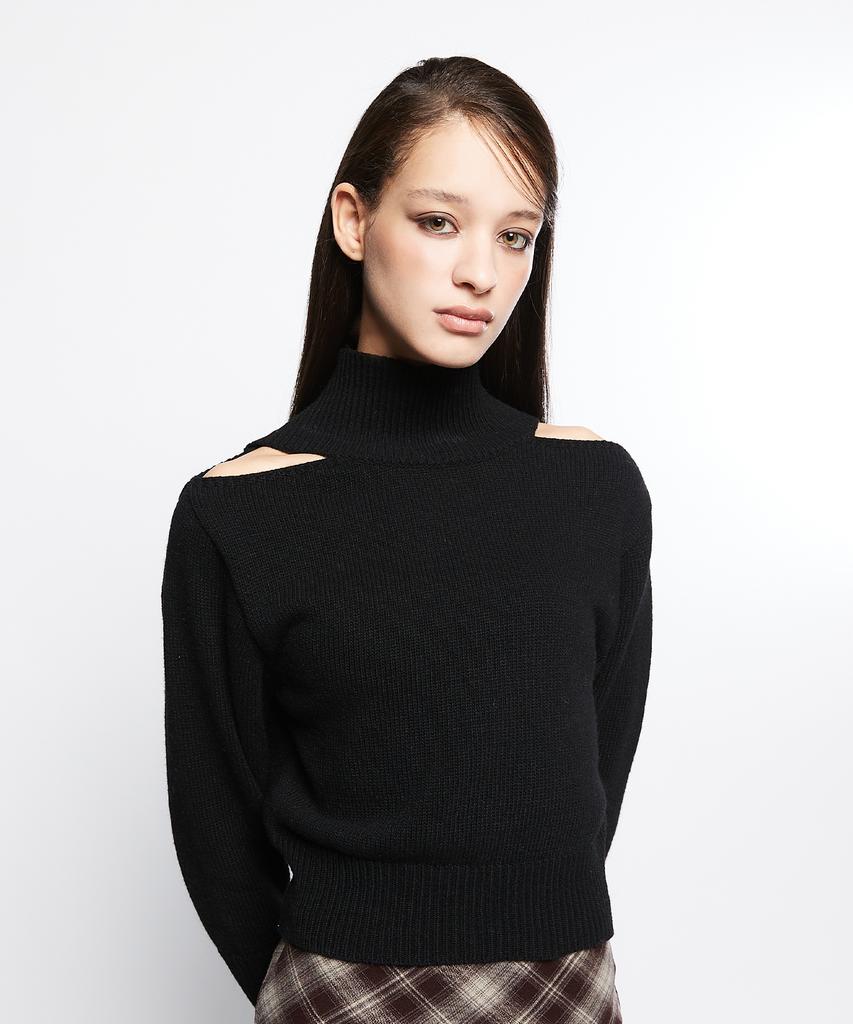 Latizen L7 Open Shoulder Knit(Black)