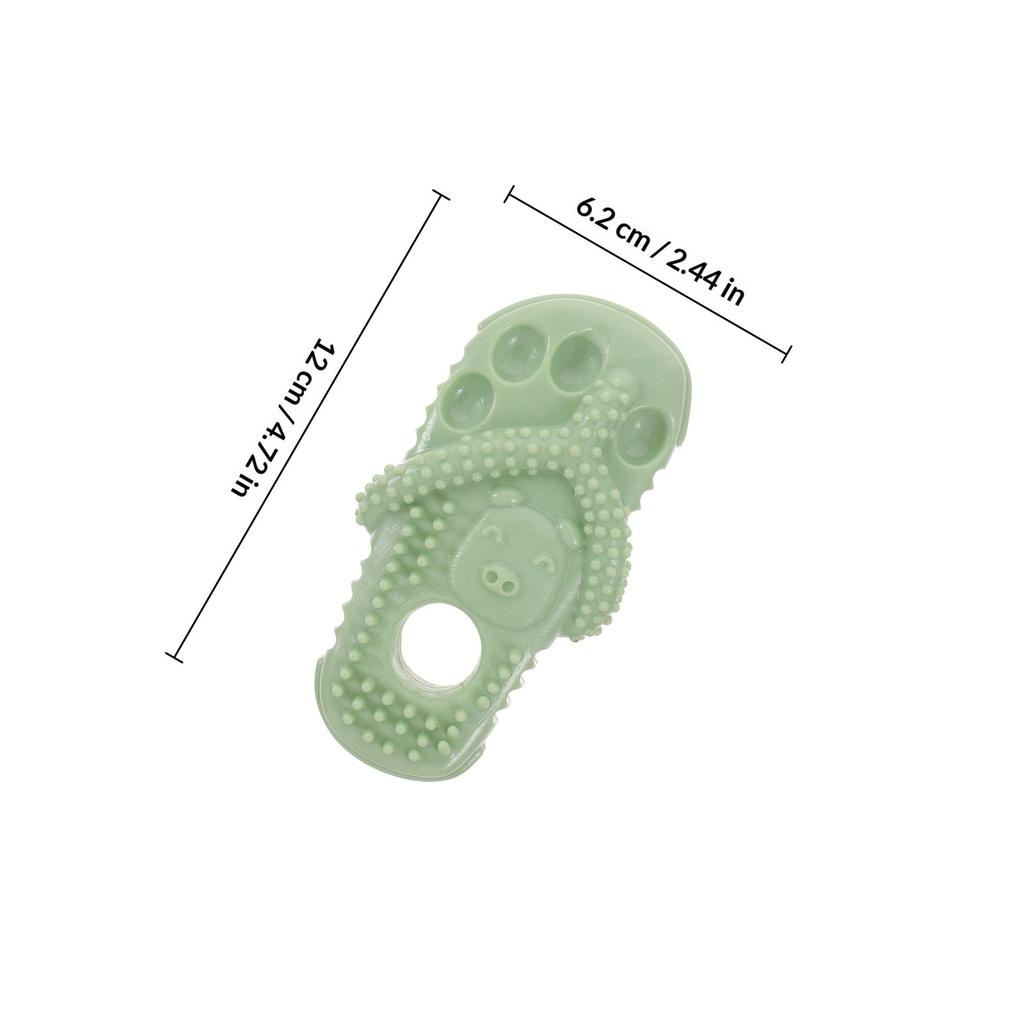 Portable Dog Molar Plaything Slipper Shaped Chew Resistant Pet Supply for Small Puppy Clean Teeth Daily Use Tpr Wear-Resistant