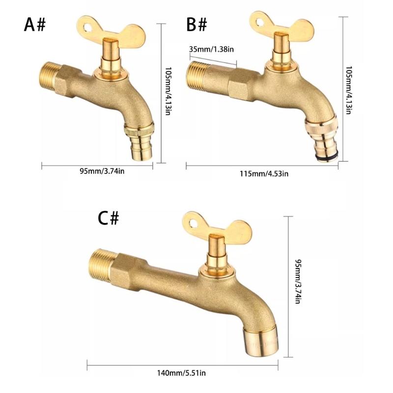 Heavy Gauges Lockable Ice Proof Water Spouts Outdoor Not -theft Sink Faucet for Residential Public Space Gardening
