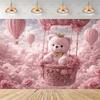 Pink Teddy Bear Photography Backdrop Sweet Dreamy Birthday Party Decoration Background Baby Shower Photo Booth Banner Supplies