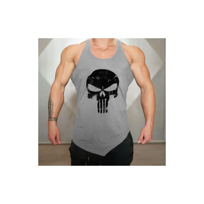 Trendy Loose Fit Muscle Training Vest For Men Casual Polyester Sleeveless Shirt