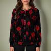 Women's Casual Fashion Single Breasted  Halloween Graphic Printed Nurses Tops