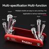 5-12mm Folding Socket Wrench Set Aluminum Alloy Handle Multifunction Household Portable 6 In 1 Hand Tools Combination Metric