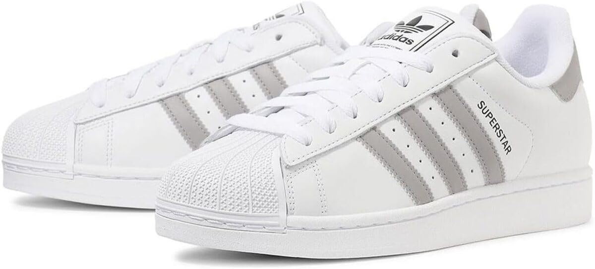 Adidas Superstar II Size Footwear, White/Gray/Core Black, JQ4731, 24.5cm