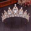 Kmvexo Vintage Gold Queen Princess Crowns  Crystal Diadem For Bridal Hair Accessories Bride Tiaras Headbands Tiara De Noiva