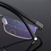 Business Bofical Presbyopic Glasses Men Women Anti-Blue Light Reading Eyewear Computer Gaming Progressive Eyeglasses Diopter