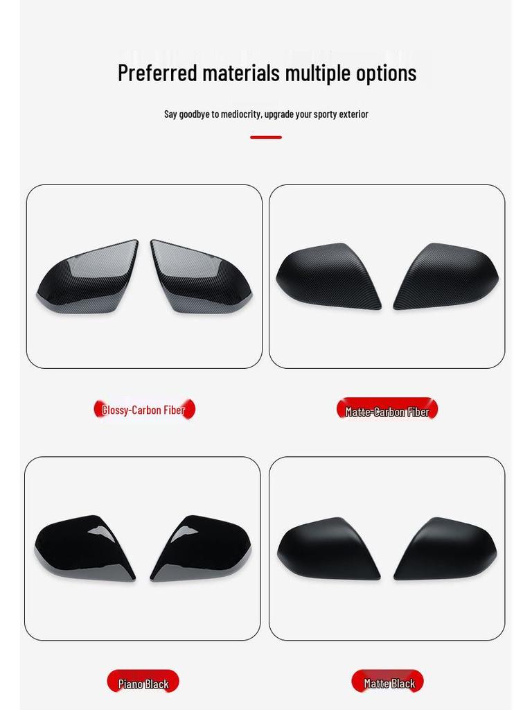 Tesla Model Y/3 Rückspiegel Carbonfaser Abdeckung Set