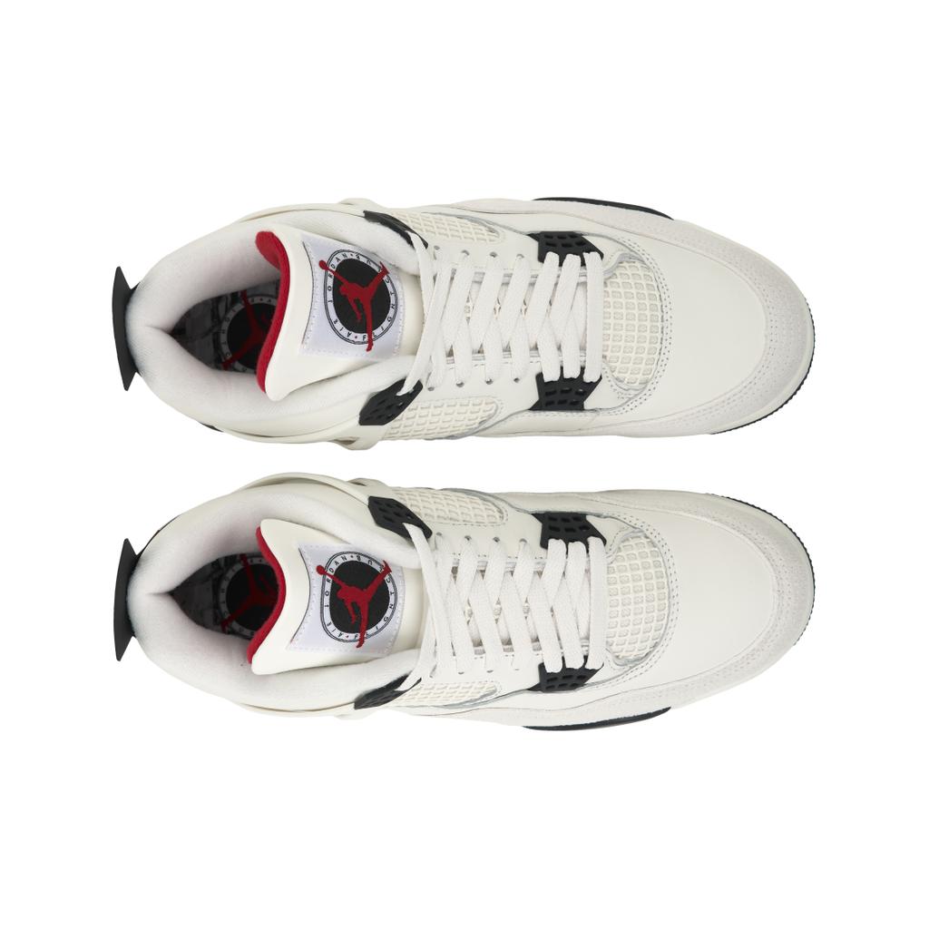 Baskets Homme Air Jordan 4 Retro Flight Club Blanc Voile Noir IM4002-100