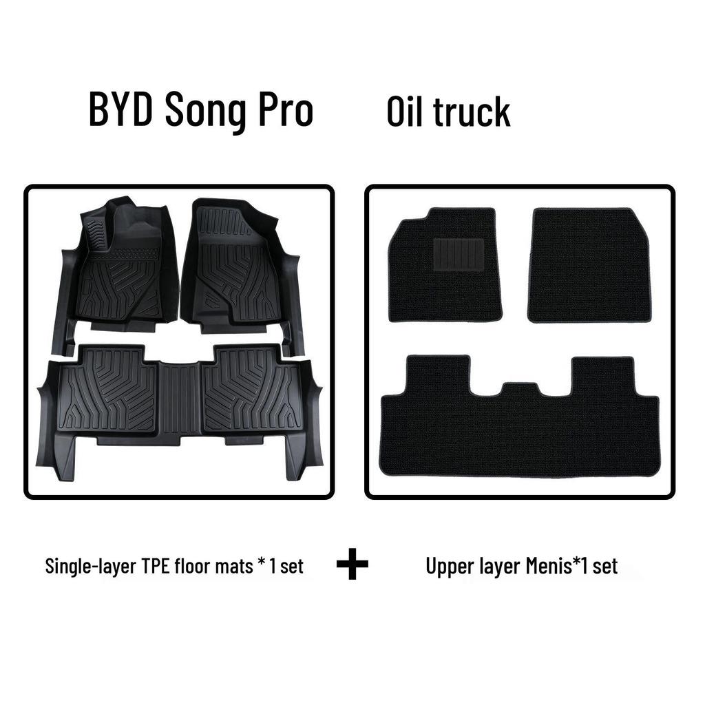 Odorless TPE Floor Mats for BYD Song Pro - Eco-Friendly with Door Sill Coverage