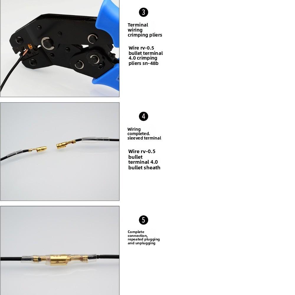 Tinplate Wire Terminal Bare Nose Lugs Round Lug Cold Pressure Terminal Set Binding Post Sheet Terminal