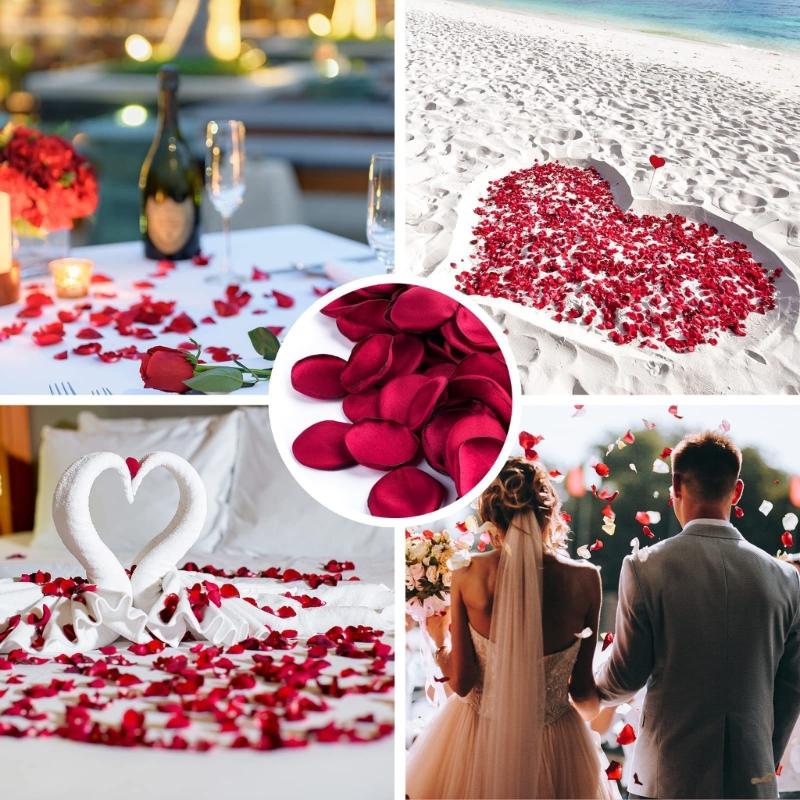 Artificial Rose Petals for Weddings and Special Occasion Perfect for Creating a Romance Atmospheres Decors 200Pieces