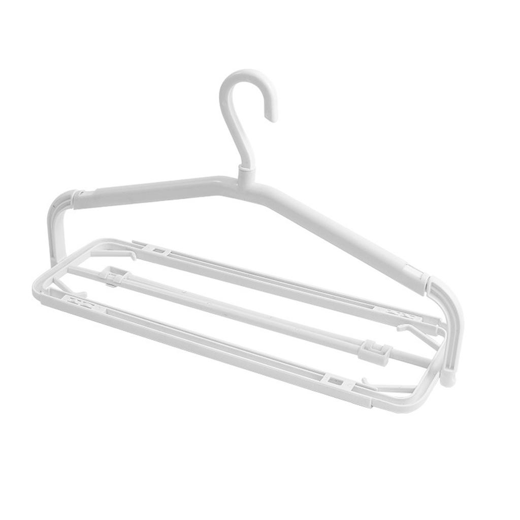 Adjustable Length Foldable Clothes Rack Foldable Laundry Hanger Storage Solution For Towels Pants Home Dorm