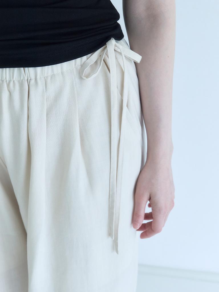 Mejongleuhaleu Continue Pintuck Wide Pants 2 Colors