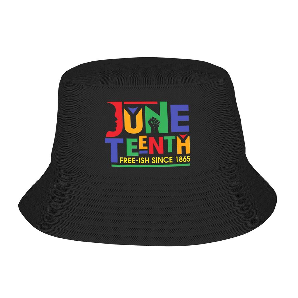Beach Headwear Juneteenth Day  June th African American Pride Accessories Bucket Hats Unique Unisex  Sun Bob Hats